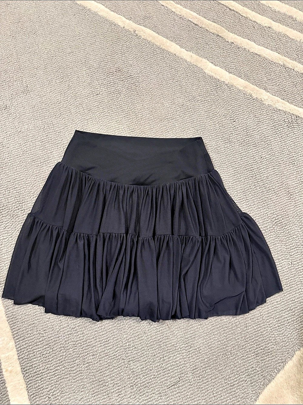 Blogilates Ballerina Skort Tiered Mini Skirt Black Medium